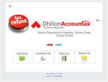 Tablet Screenshot of dhillonaccountax.com